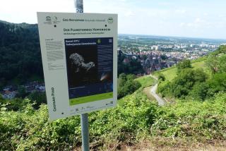 Neugestalteter Geopark-Pfad "Planetenweg" in Heppenheim